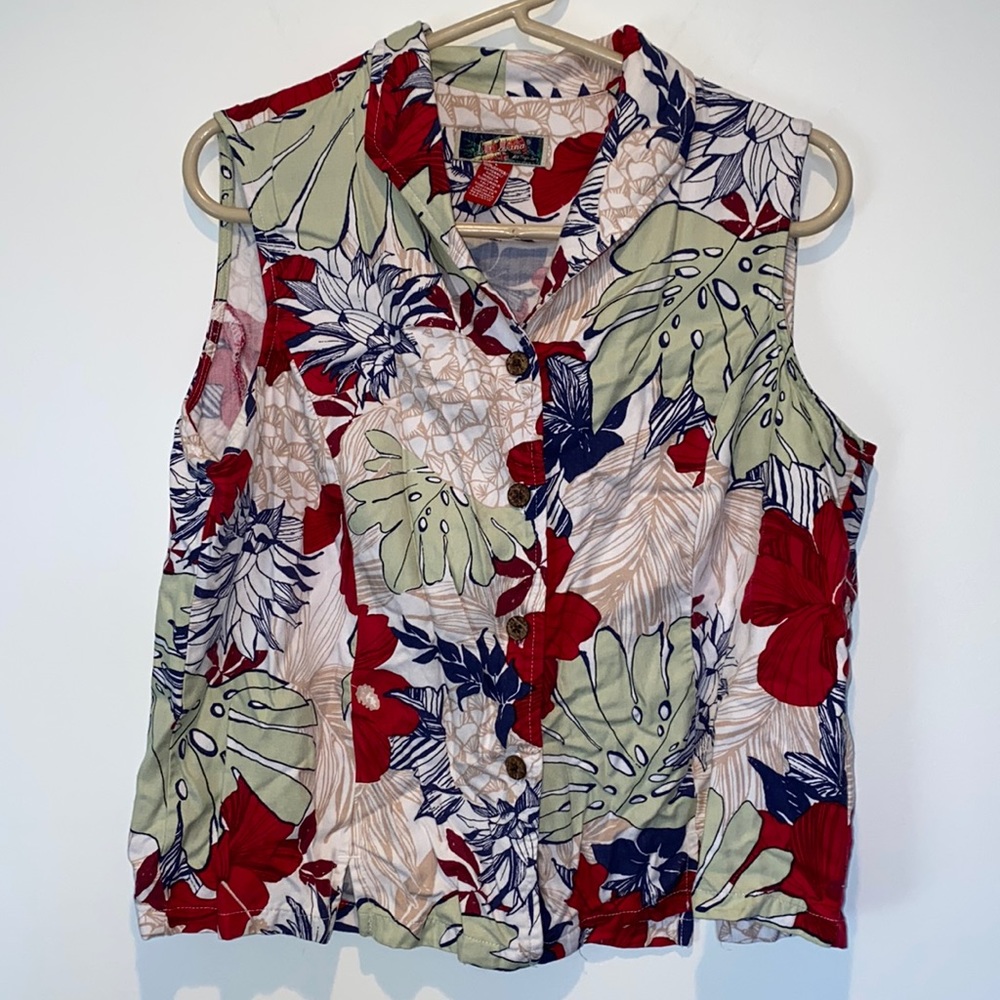 Vintage LA Cabana Hawaiian Sleeveless Shirt, Size Large